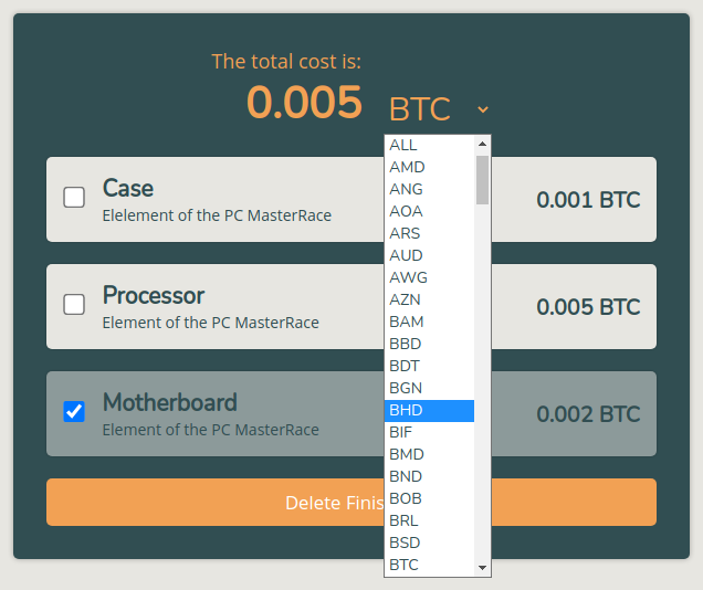 Currency options