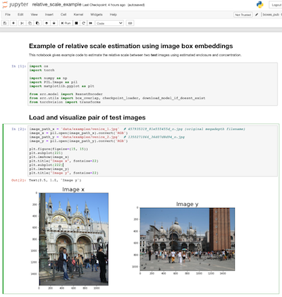 Relative scale estimation demo