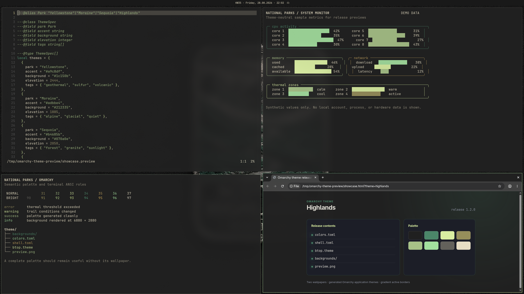 Highlands desktop preview