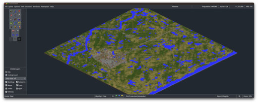 City and terrain overview