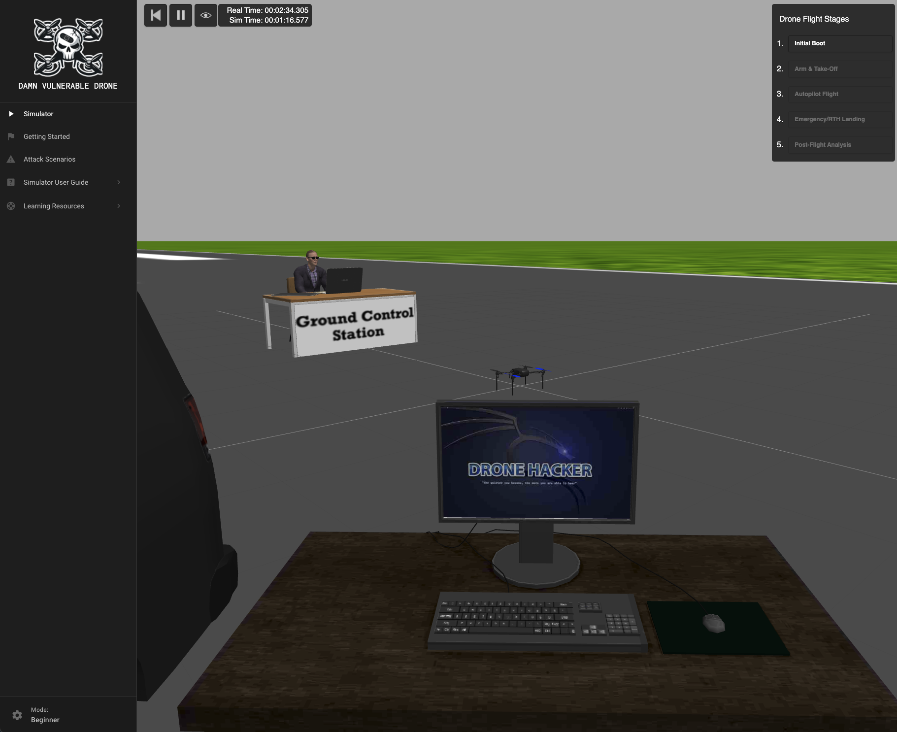 Damn Vulnerable Drone Interface