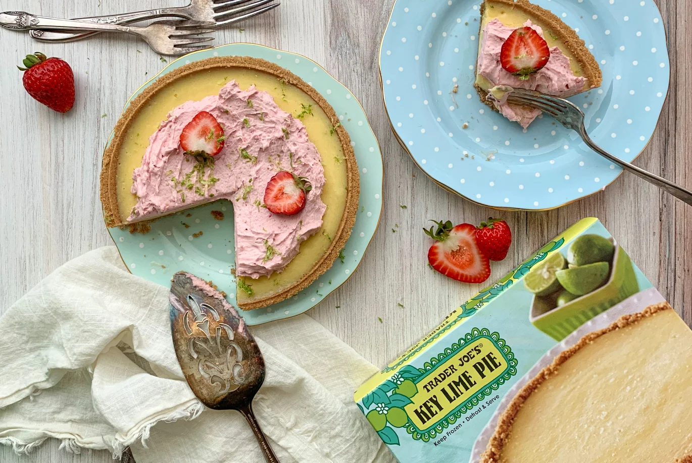 Key Lime Pie with Strawberry Whipped Cream