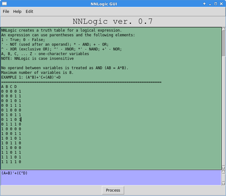 NNLogic Processing an Expression