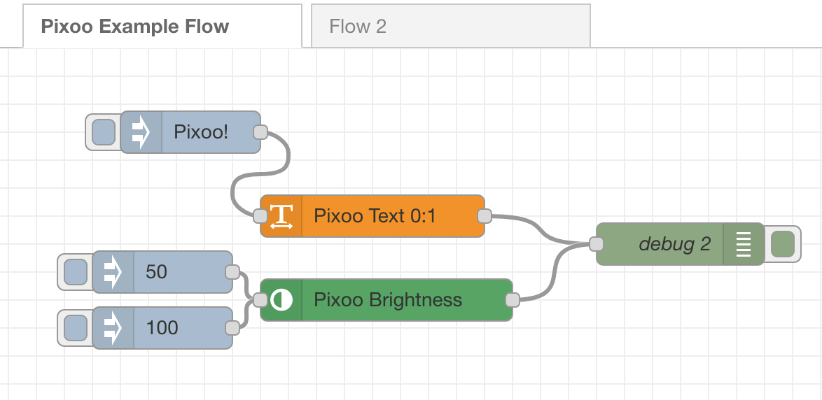 Nodered Flow Example node-red-pixoo-dash (node) - Node-RED