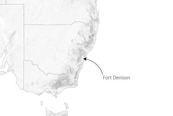 A label for Fort Denison in Sydney