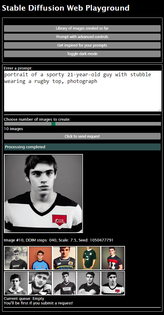 The simple prompt page