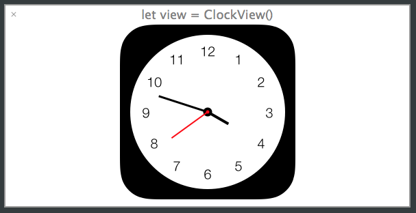 timeline view of the clock