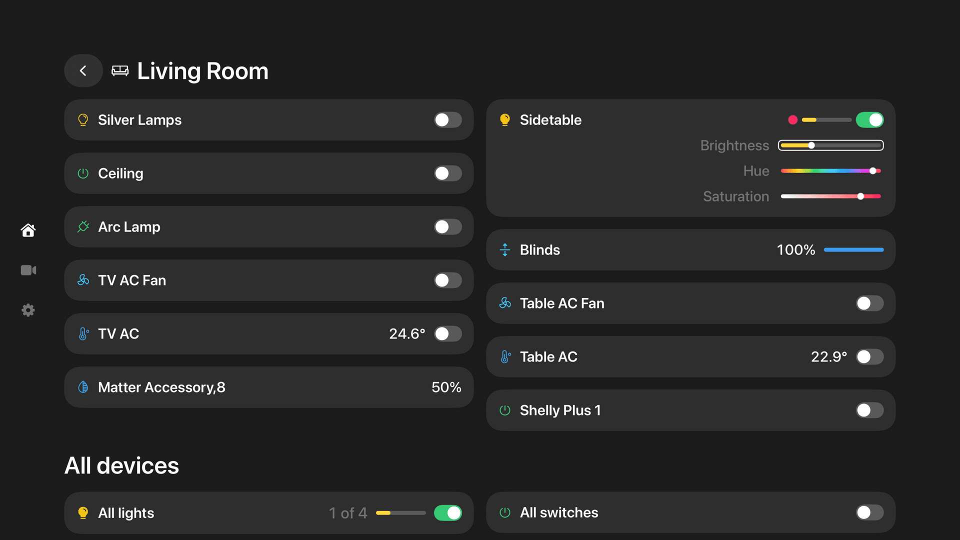 Itsyhome tvOS room screenshot