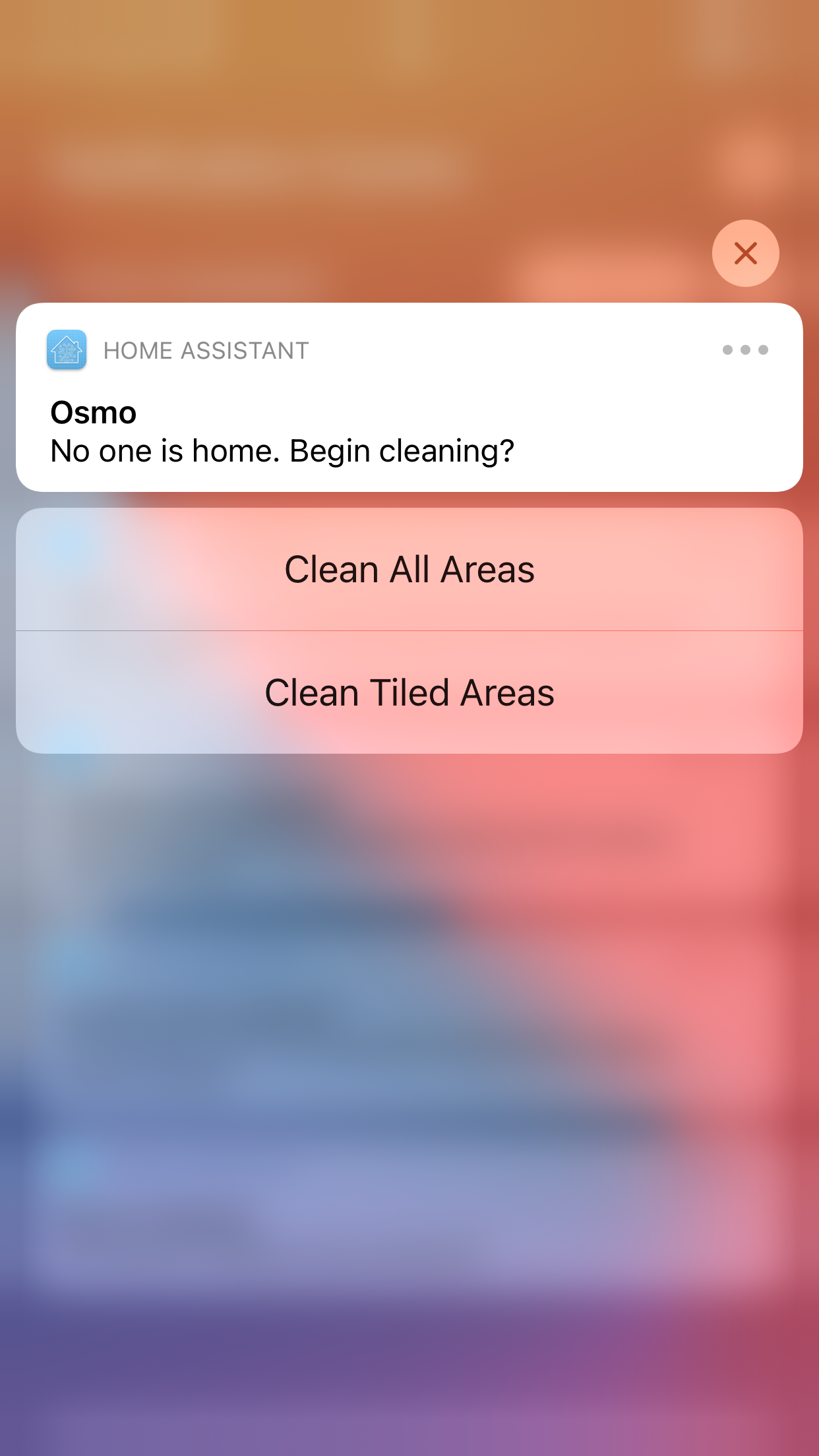 screenshot of presence based reminder