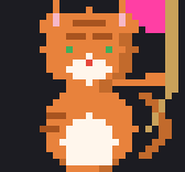 The cat raising its permission flag