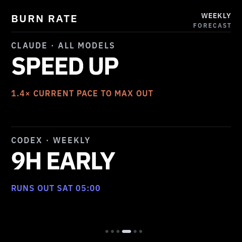 Burn rate forecast
