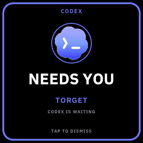 Codex NEEDS YOU alert