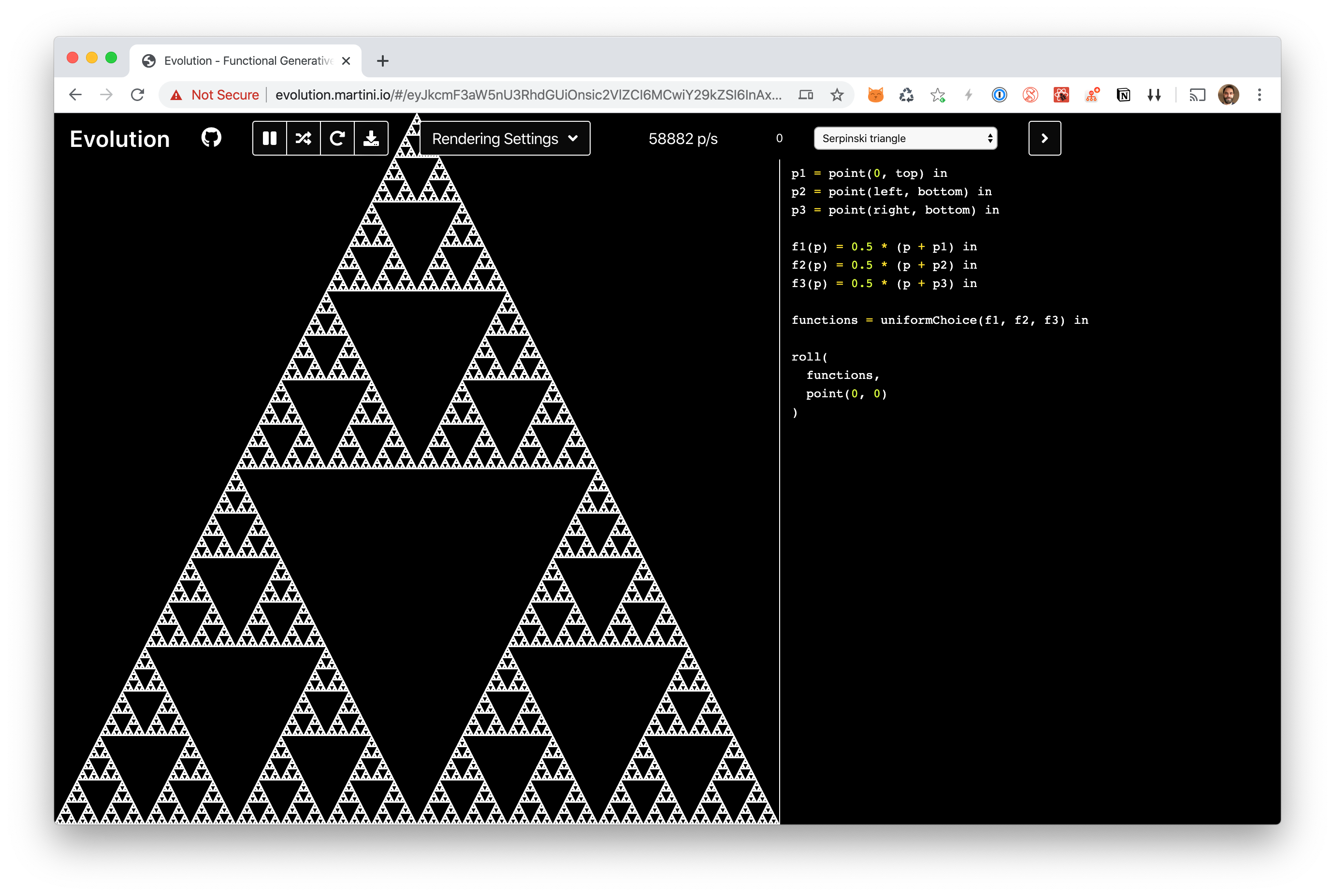 Serpinski triangle