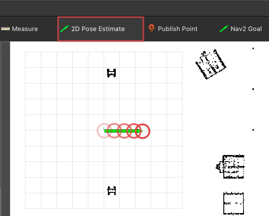 Rviz2 selecting 2D pose estimate