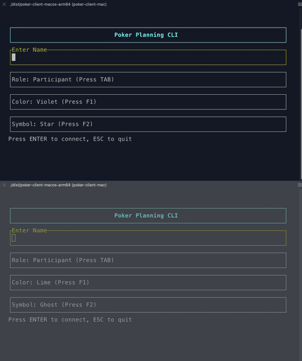 Poker Planning CLI Demo