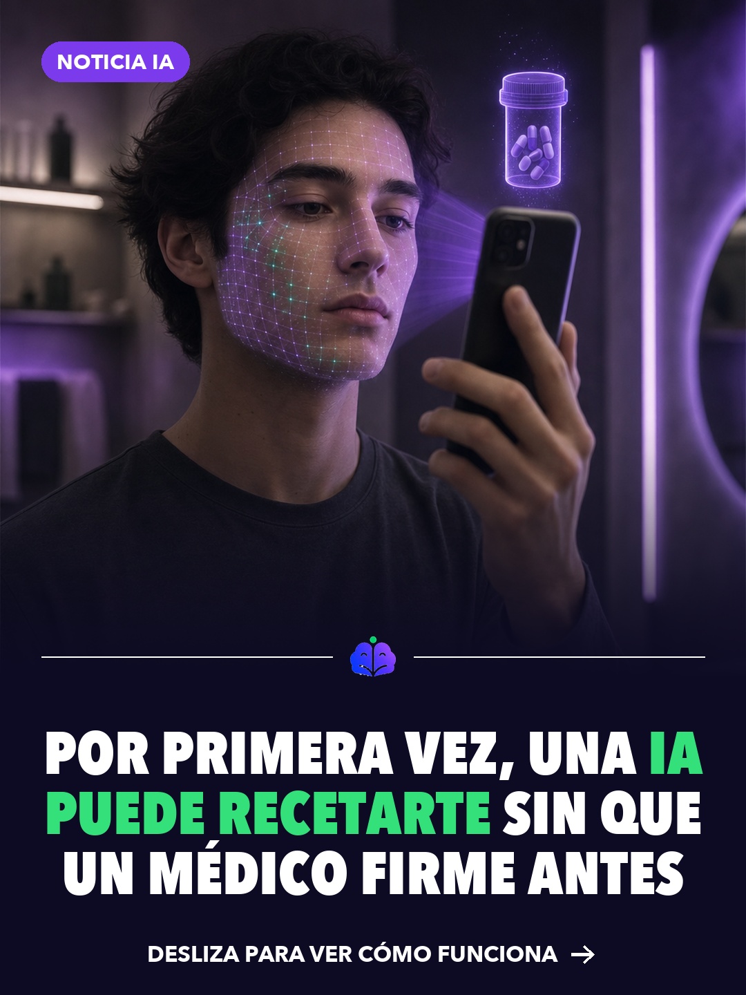 Portada: una IA escanea el rostro de una persona para recetar un tratamiento para el acné