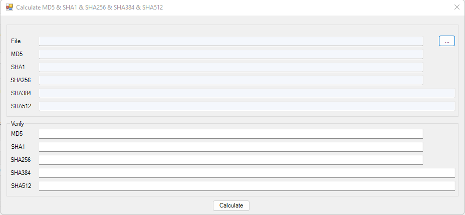 Calculate hashes