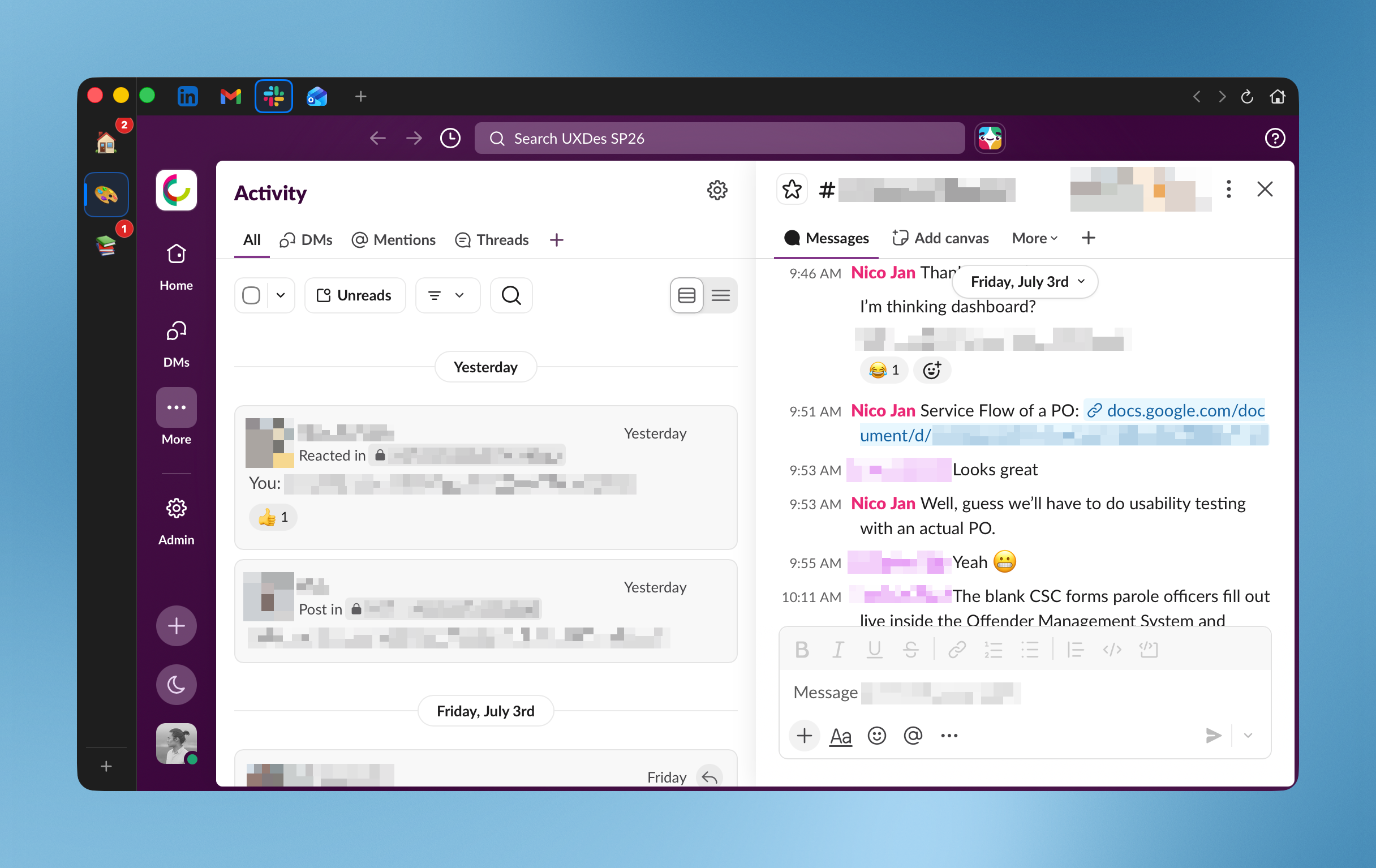 Chorus running several web services in one window