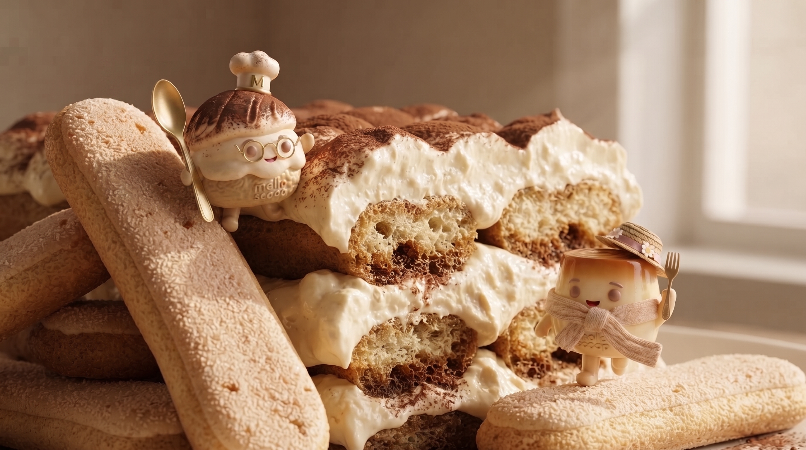 Brand launch catering with a mobile dessert cart and live-scooped tiramisu station