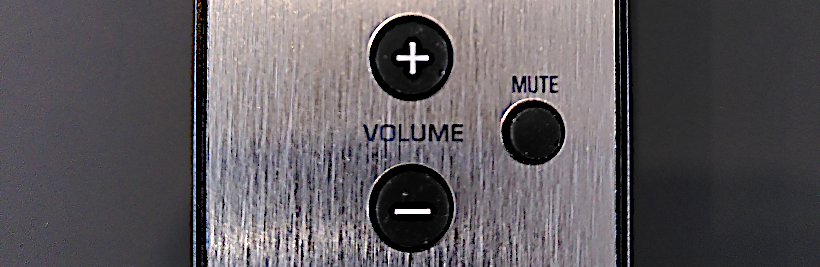 Illustration : volume buttons on remote