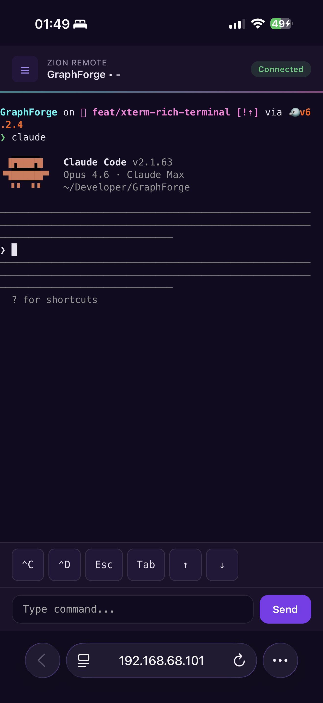 Mobile Remote Access — QR pairing and session list