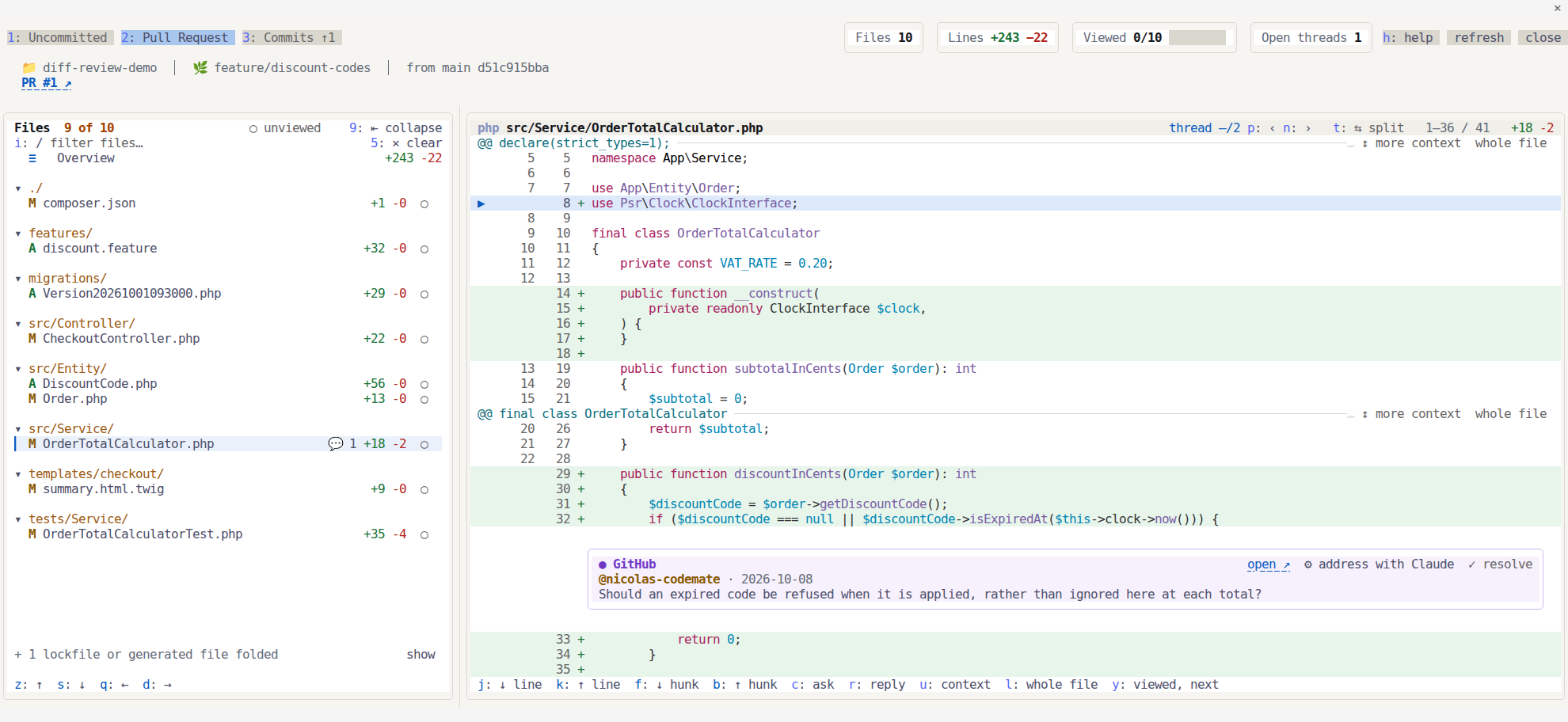The light theme