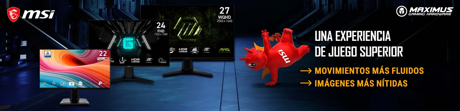 Monitores MSI: una experiencia de juego superior, con movimientos más fluidos e imágenes más nítidas