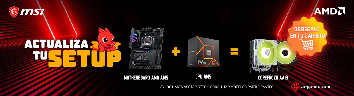 MSI x AMD: llevate un cooler MSI MAG CoreFrozr AA13 de regalo comprando una motherboard MSI AM5 y un micro AMD