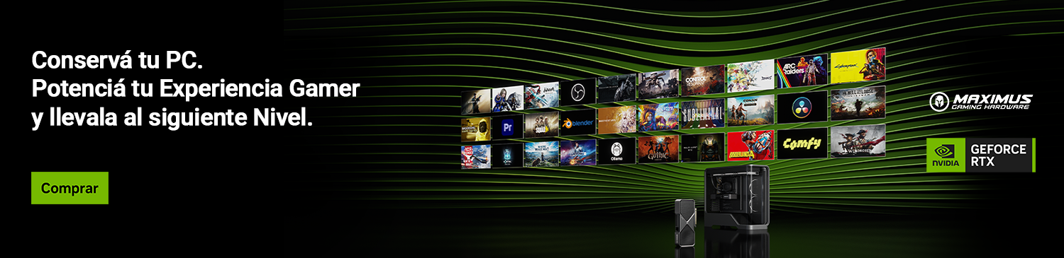 Potenciá tu PC con una placa de video GeForce RTX para juegos y aplicaciones creativas
