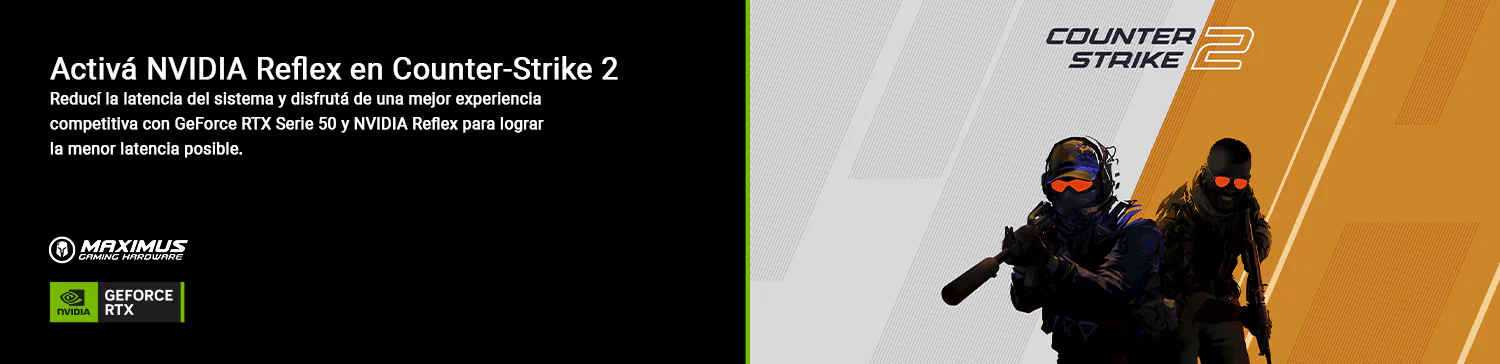 Activá NVIDIA Reflex en Counter-Strike 2: menor latencia con GeForce RTX Serie 50