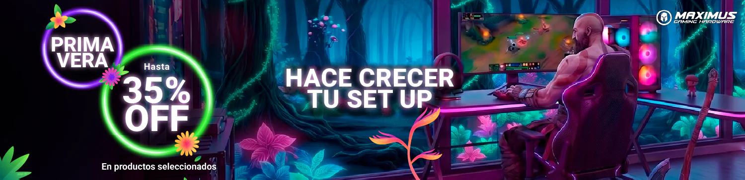 Primavera Maximus: hasta 35% OFF en productos seleccionados - Hacé crecer tu set up