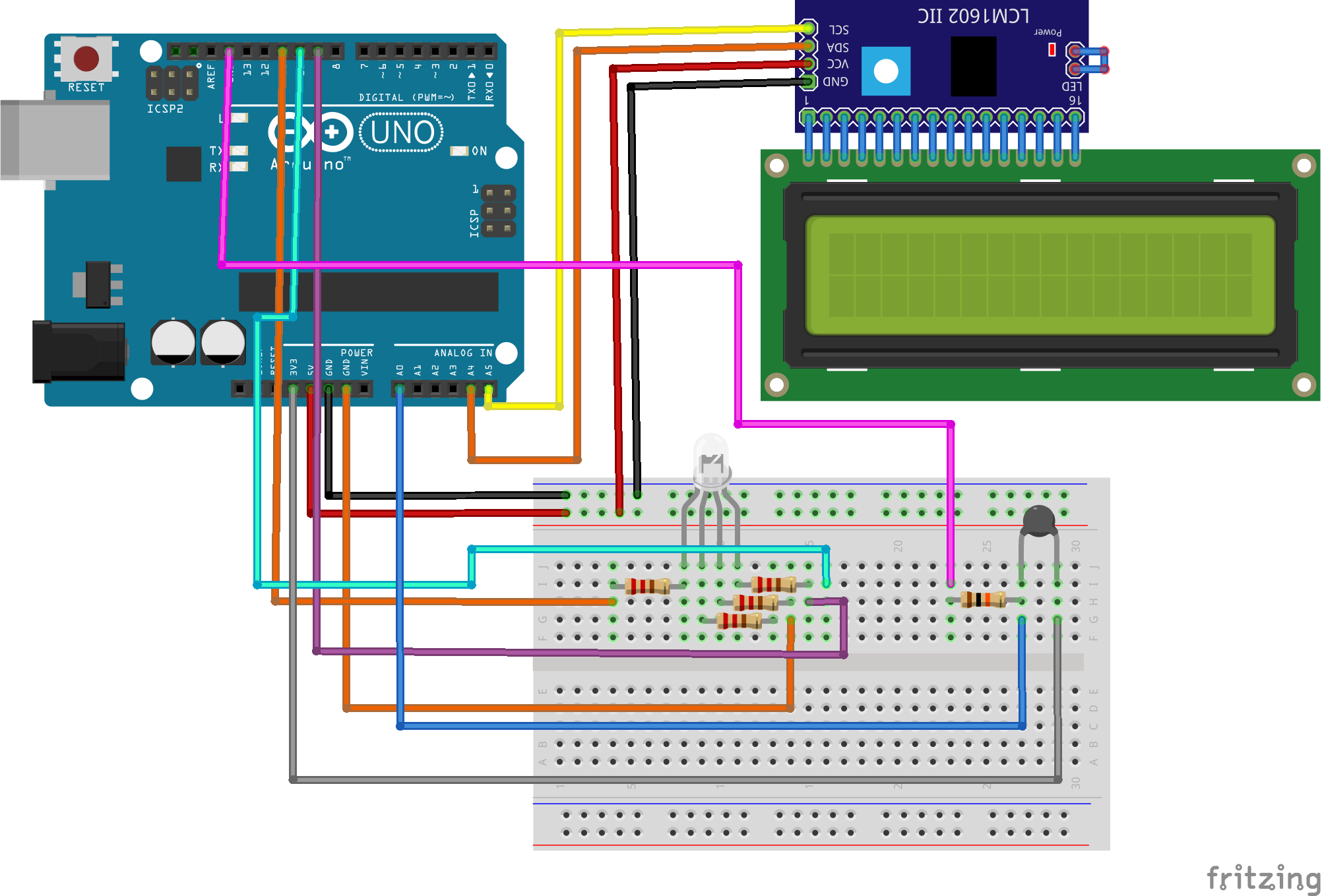 1602a подключение к arduino