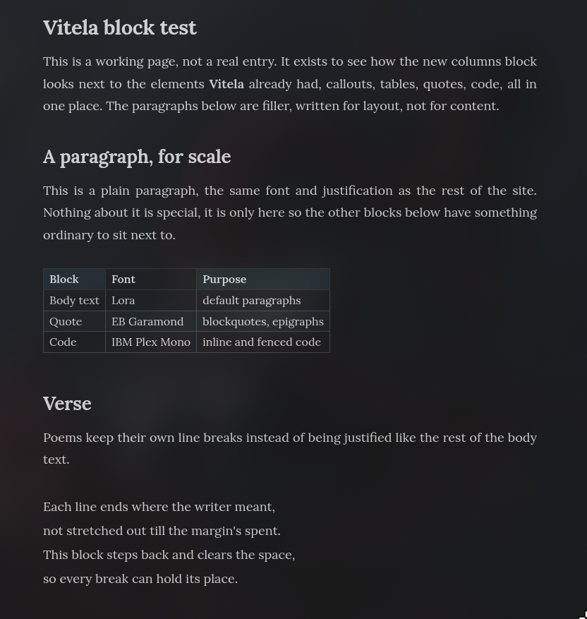 Verse callout example