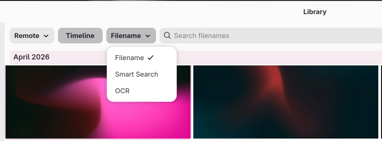 Search options
