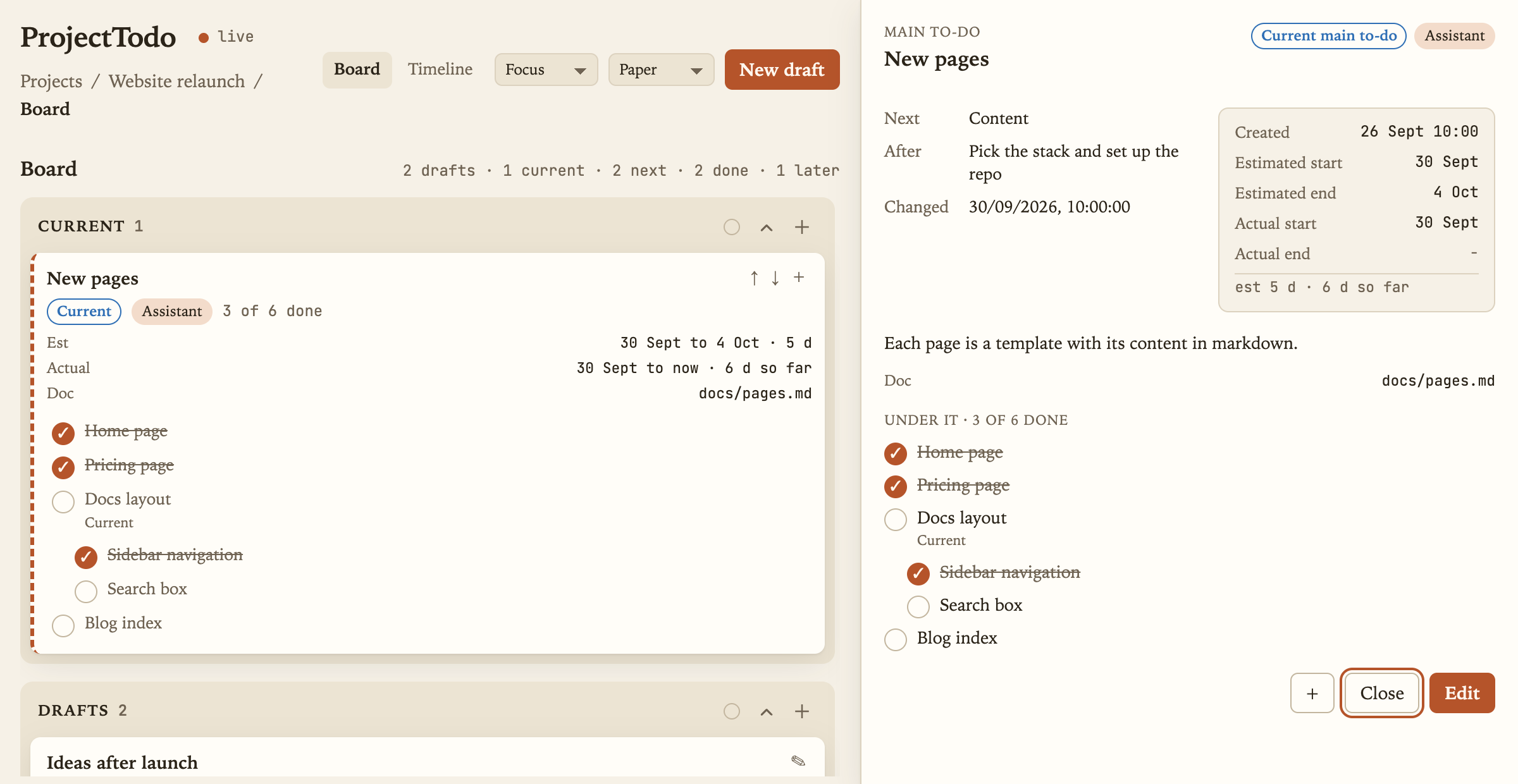 The Focus layout
