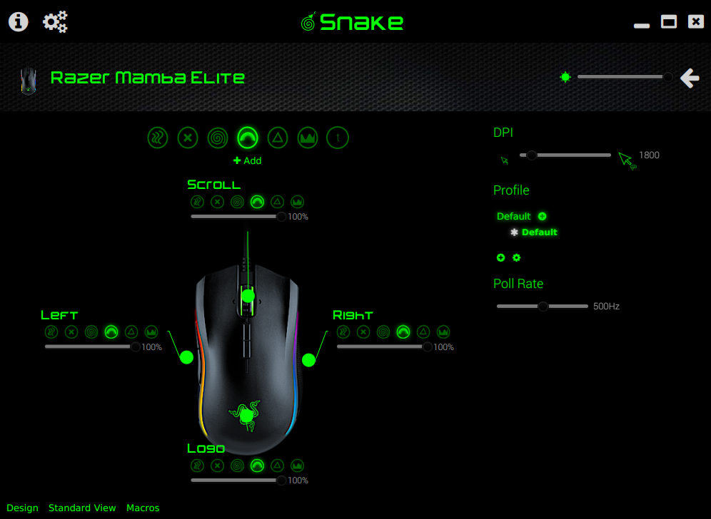 A device with a layout