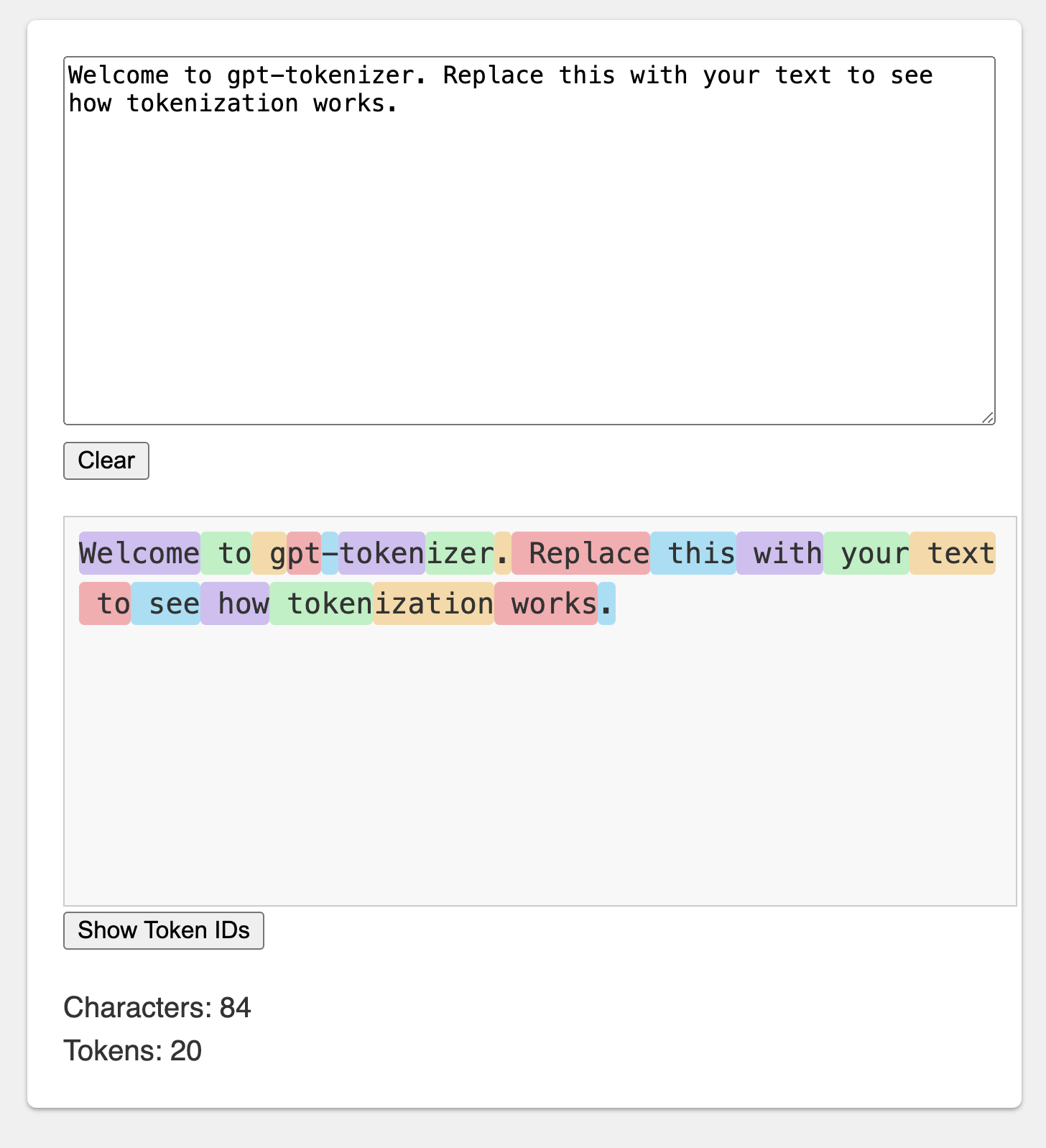 GPT Tokenizer Playground