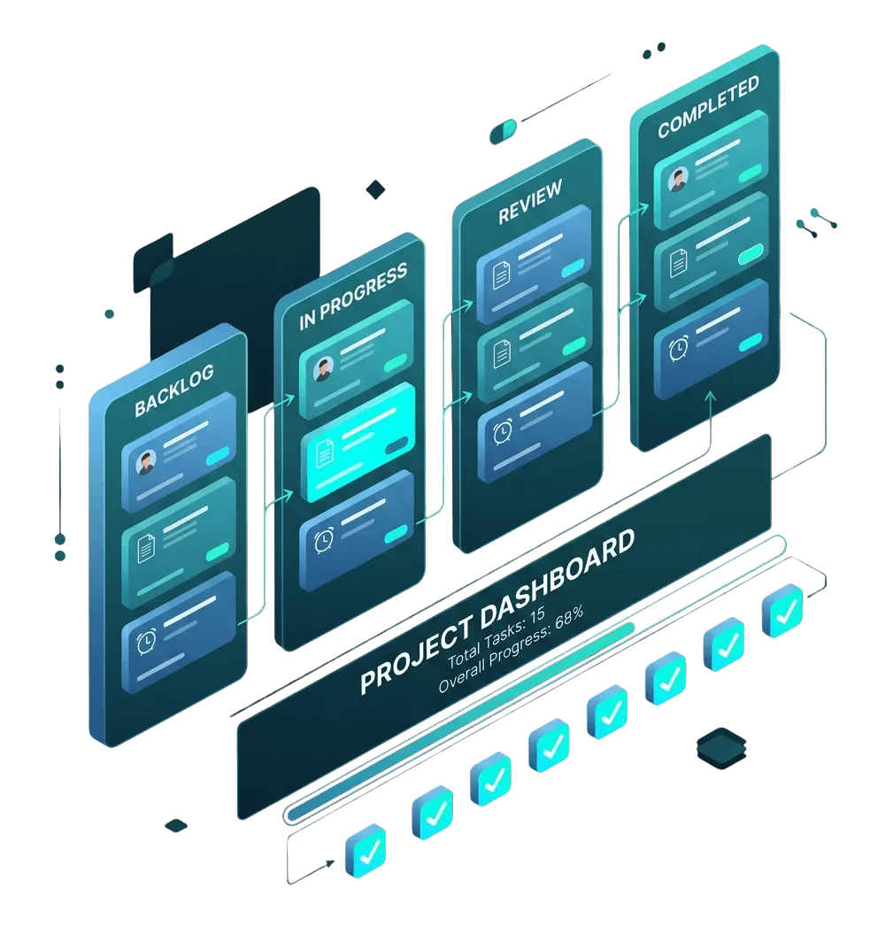 Professional workspace with laptop and productivity tools