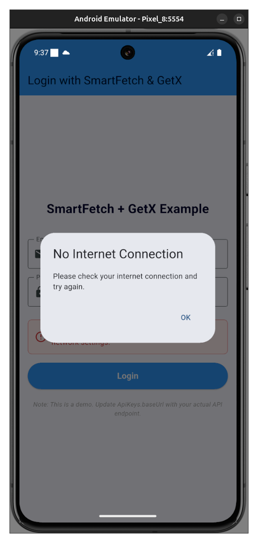 No Internet AlertDialog