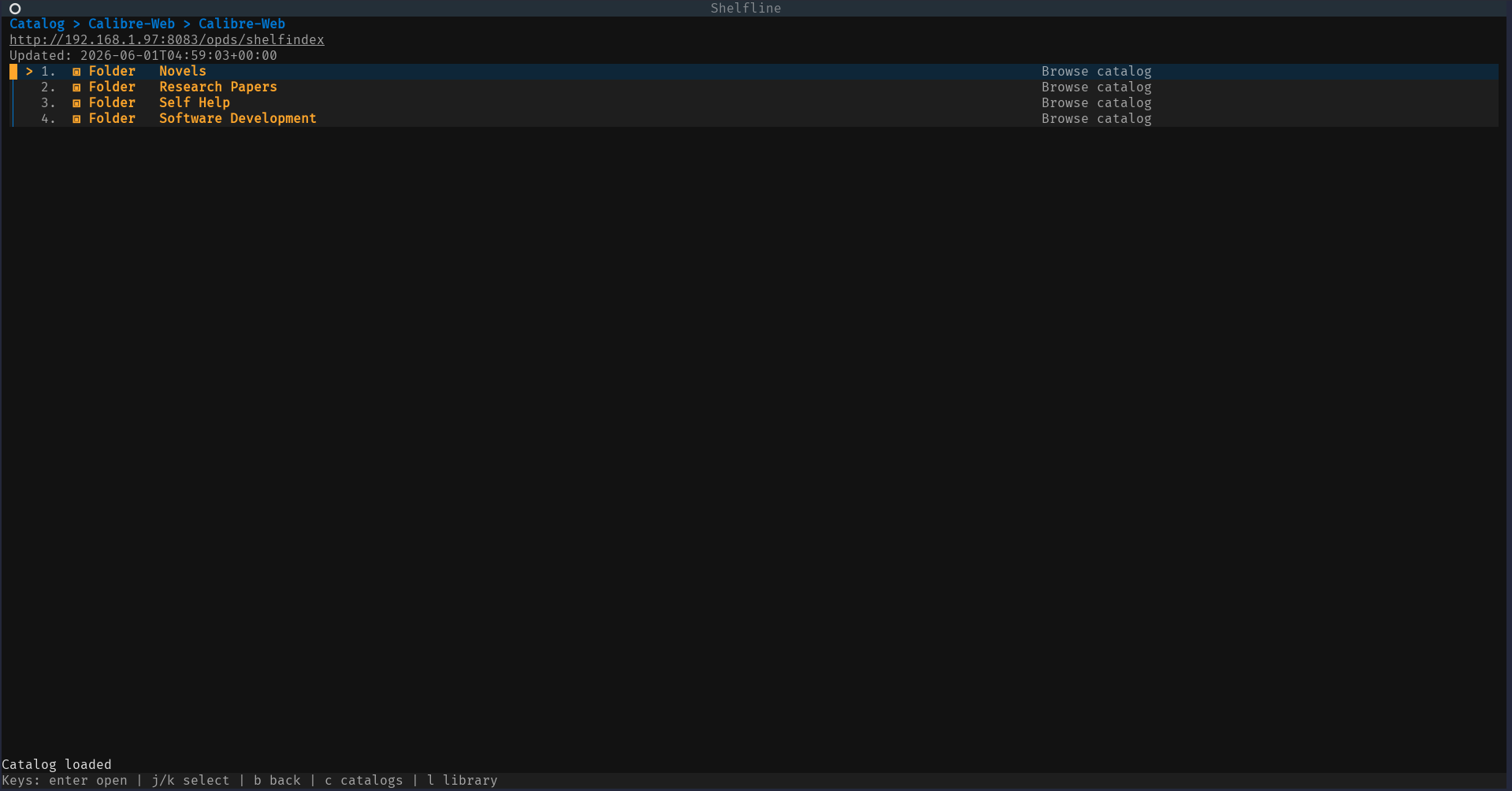 OPDS folder navigation