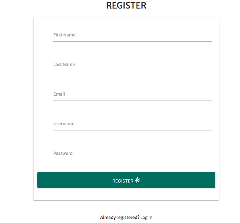 Registration Page