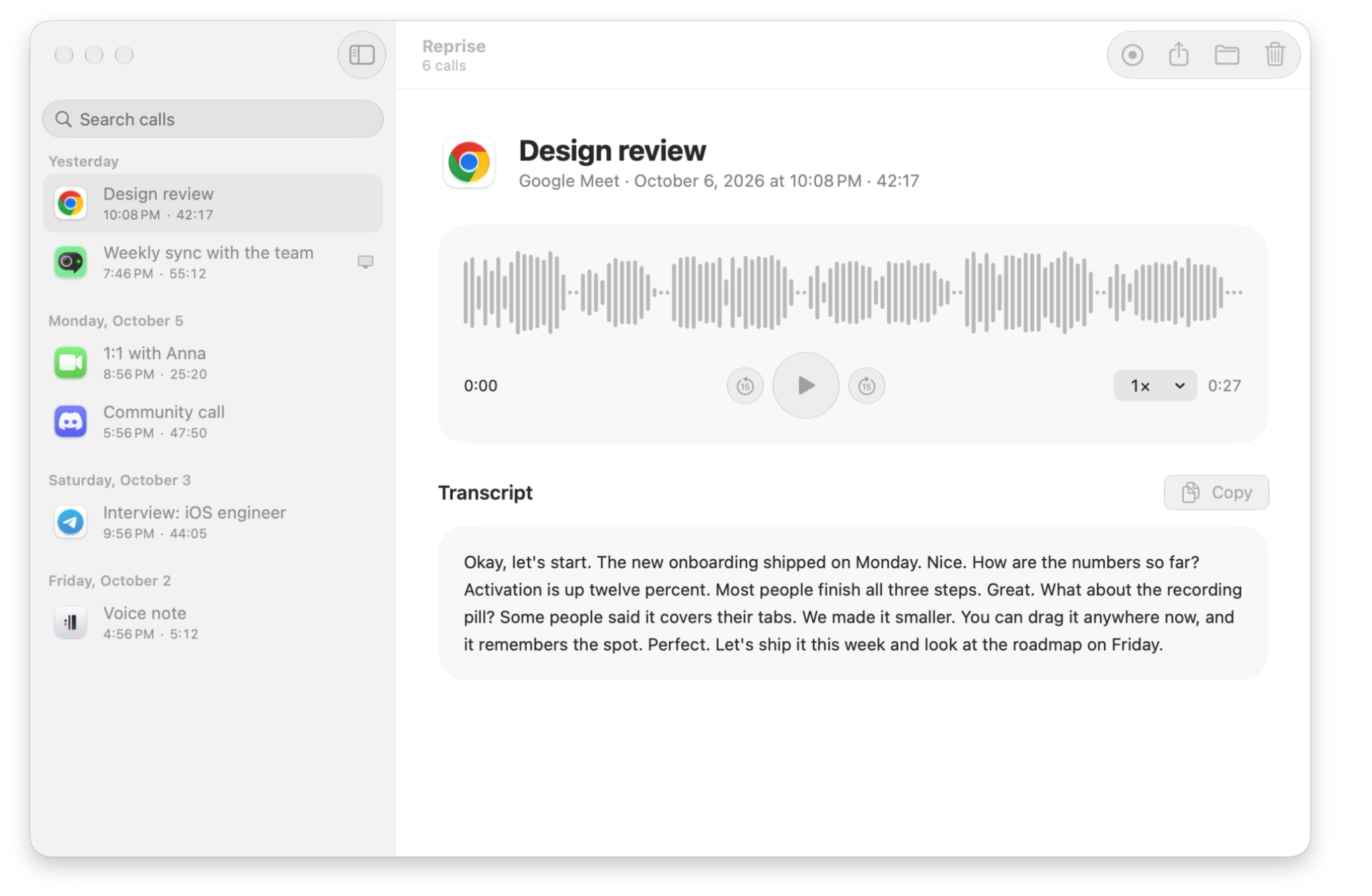 Reprise screenshot 2