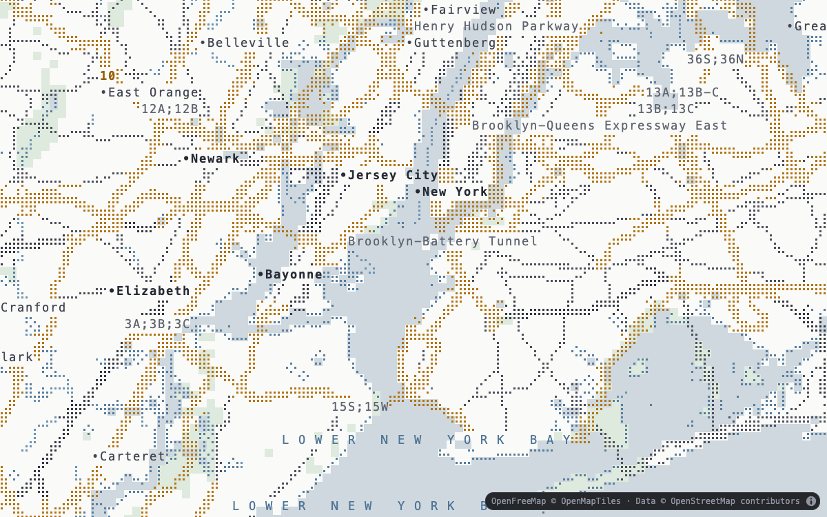 Marine and land-use features around New York Harbor