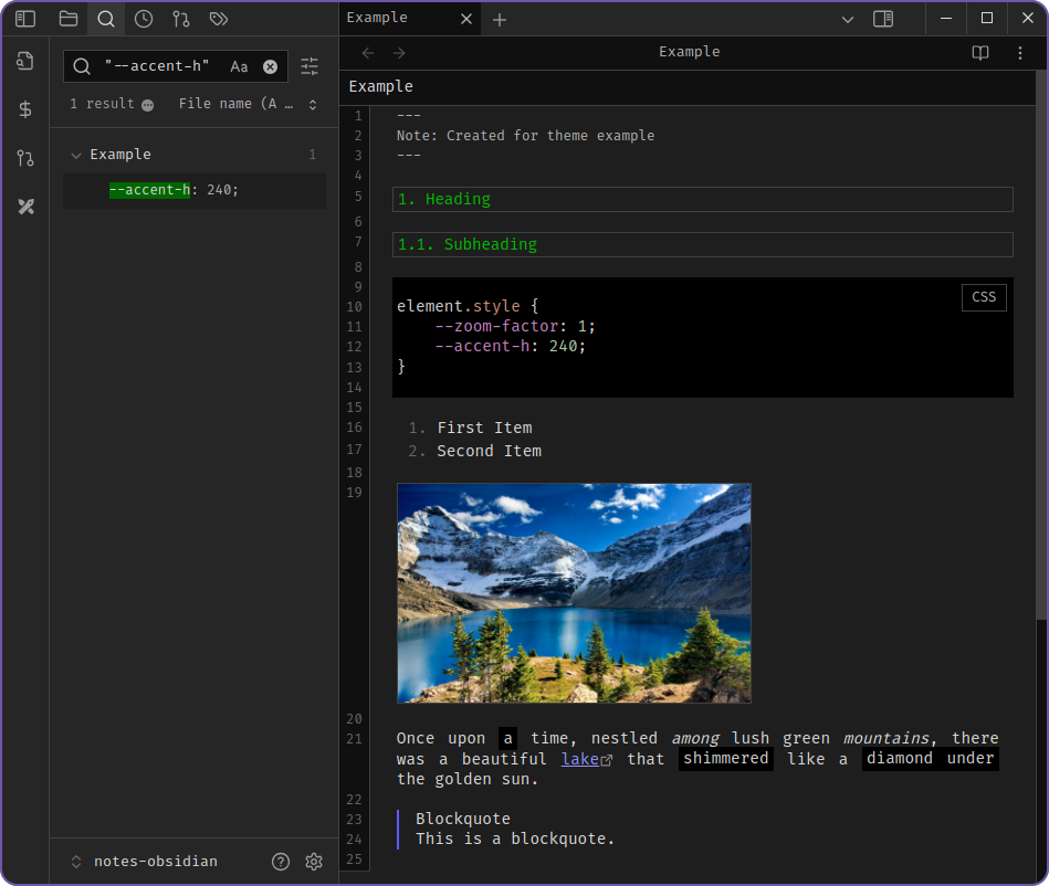 Editing view