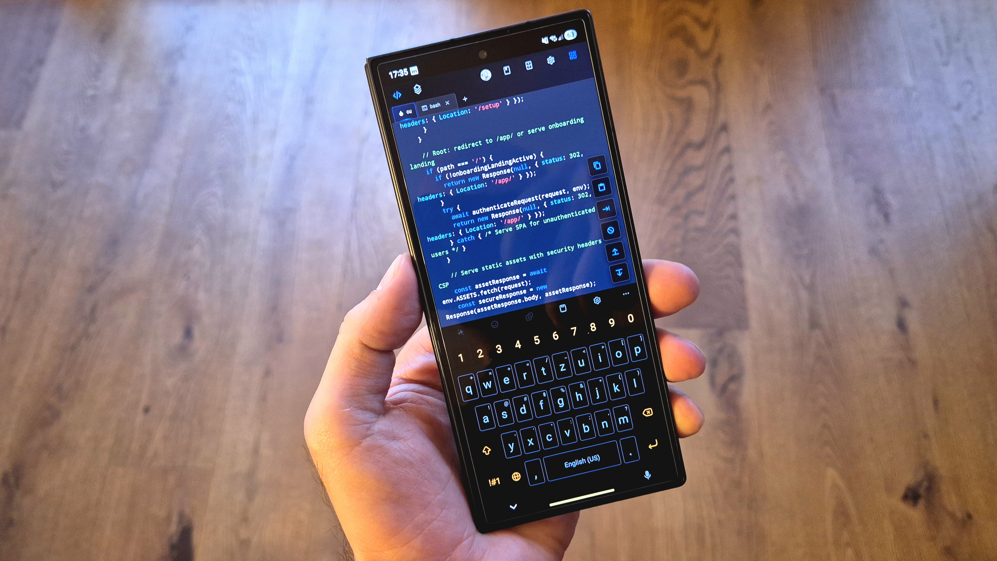 Codeflare on a phone