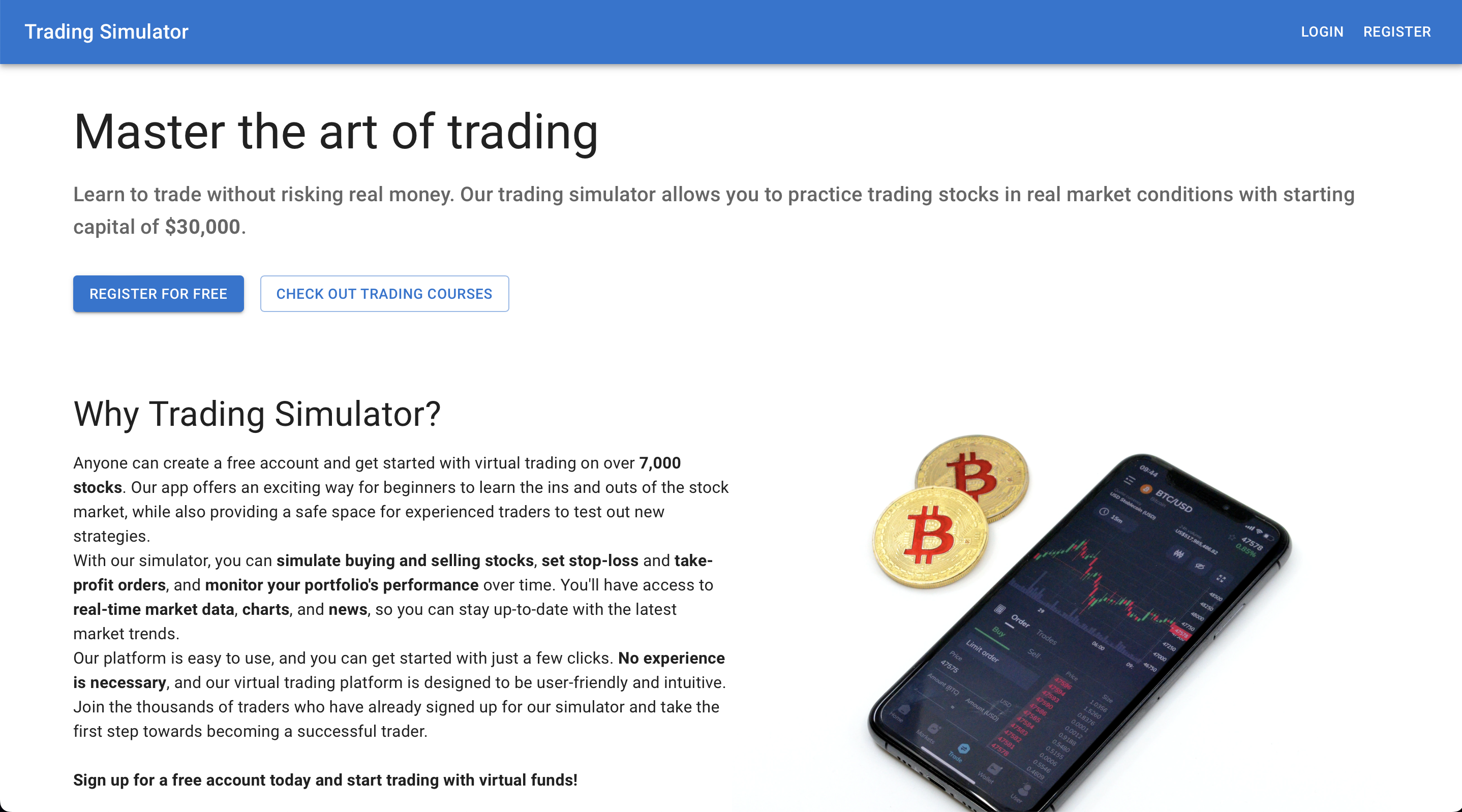 Landing page