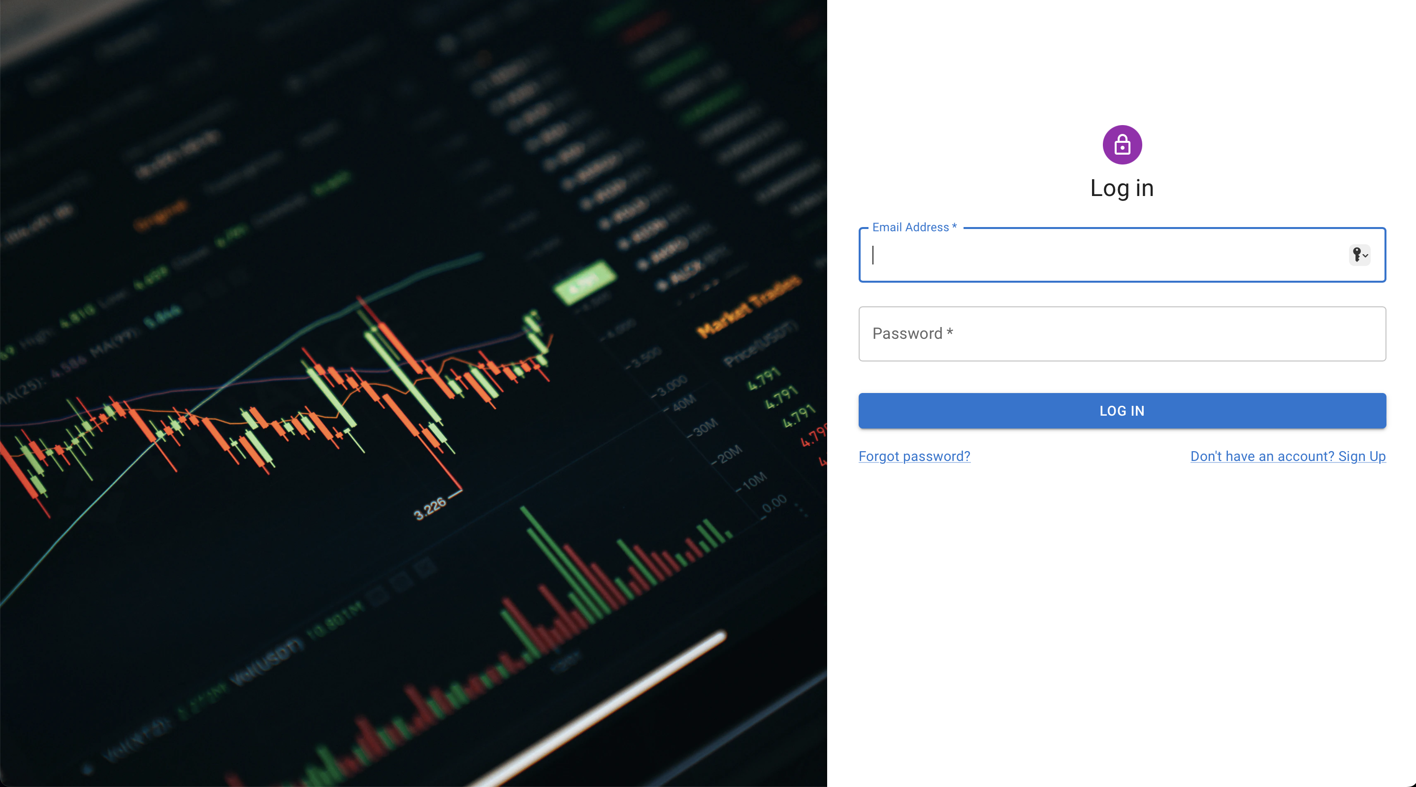 Login page