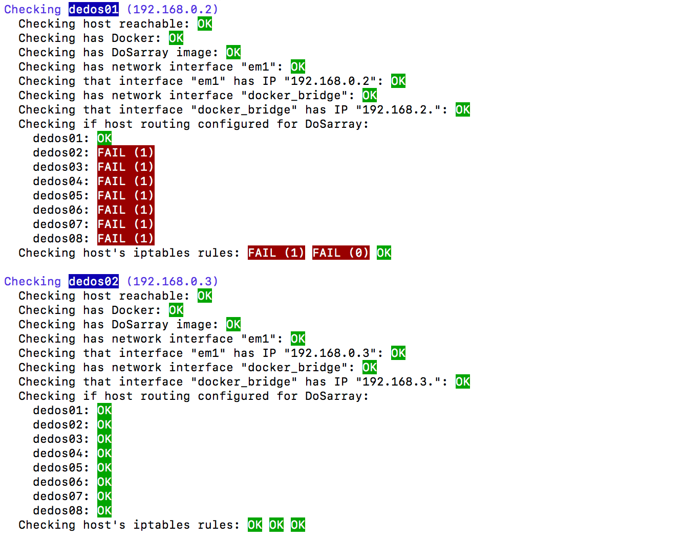 DoSarray configuration checking script