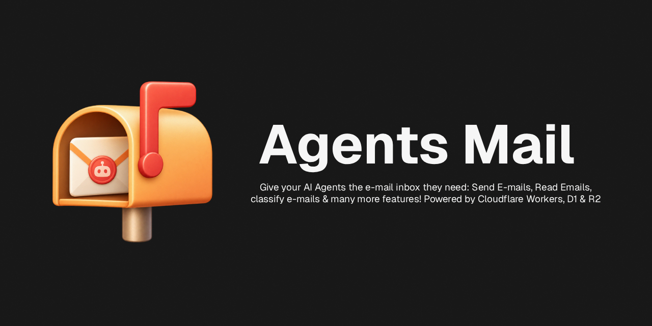 Agents Mail: an email inbox for AI agents on Cloudflare Workers, D1 and R2