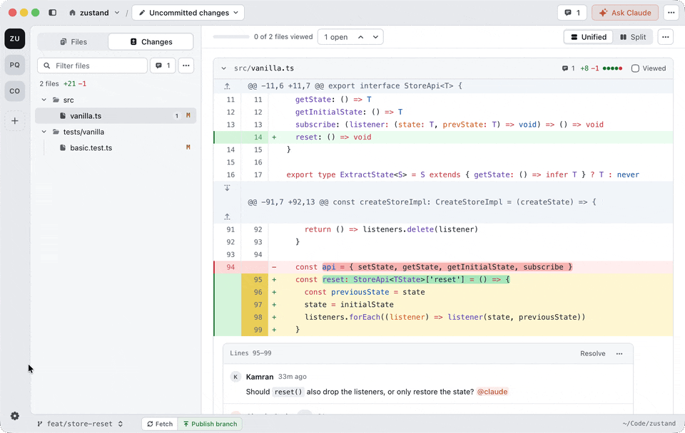 Opening a file with ⌘P and switching to dark theme with ⌘K